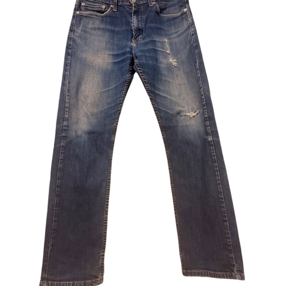 Levi’s Women’s 513 Slim Straight Jeans W31 L30 Dark Wash Stretch Denim Classic - Picture 1 of 3